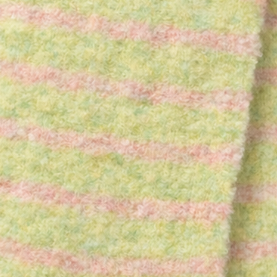 Antigone | Elyra Knitted Scarf - Pistachio Pink Stripe | Shut the Front Door