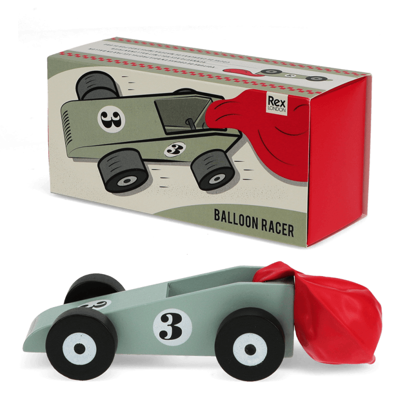 Wooden Ballon-Powered Racing Car