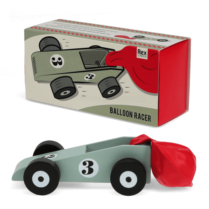 Wooden Ballon-Powered Racing Car