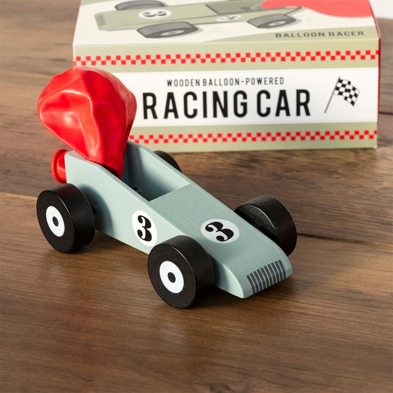 Wooden Ballon-Powered Racing Car