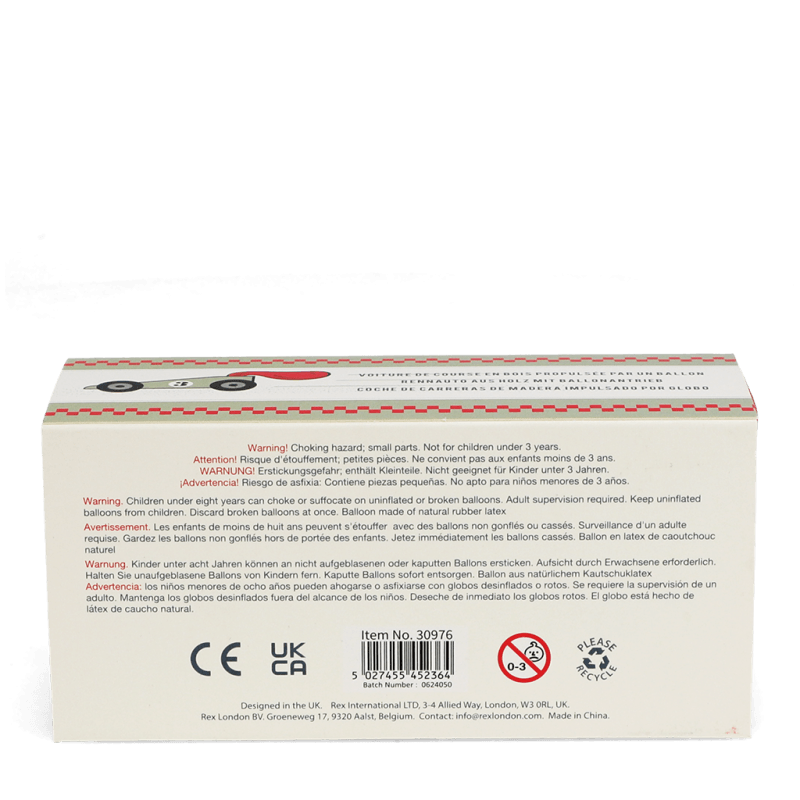 Wooden Ballon-Powered Racing Car