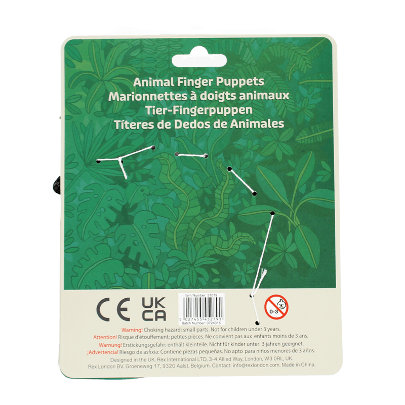 Animal Finger Puppets (set 5) - Safari