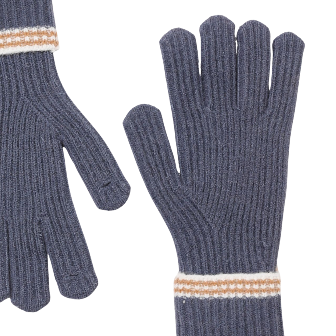 Antigone | Noemi Gloves - Navy Blue Stripe | Shut the Front Door