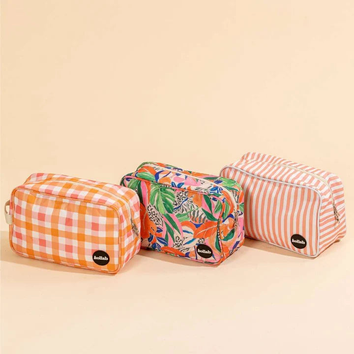 Kollab | Holiday Travel Bag - Coral Stripe | Shut the Front Door
