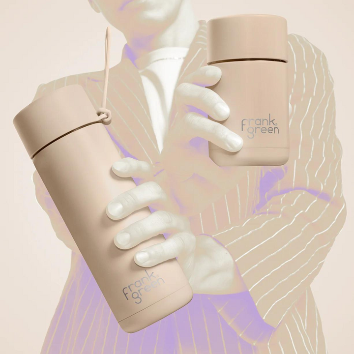 Frank Green | Ceramic Line Reusable Cup 10oz - Soft Stone | Shut the Front Door