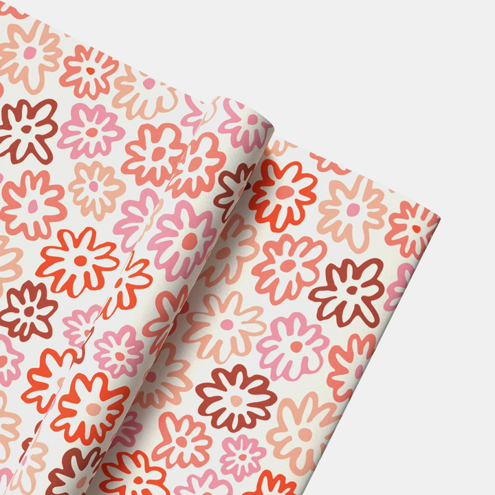 Made Paper | Gift Wrap Roll 3m - Daisy - Multi | Shut the Front Door