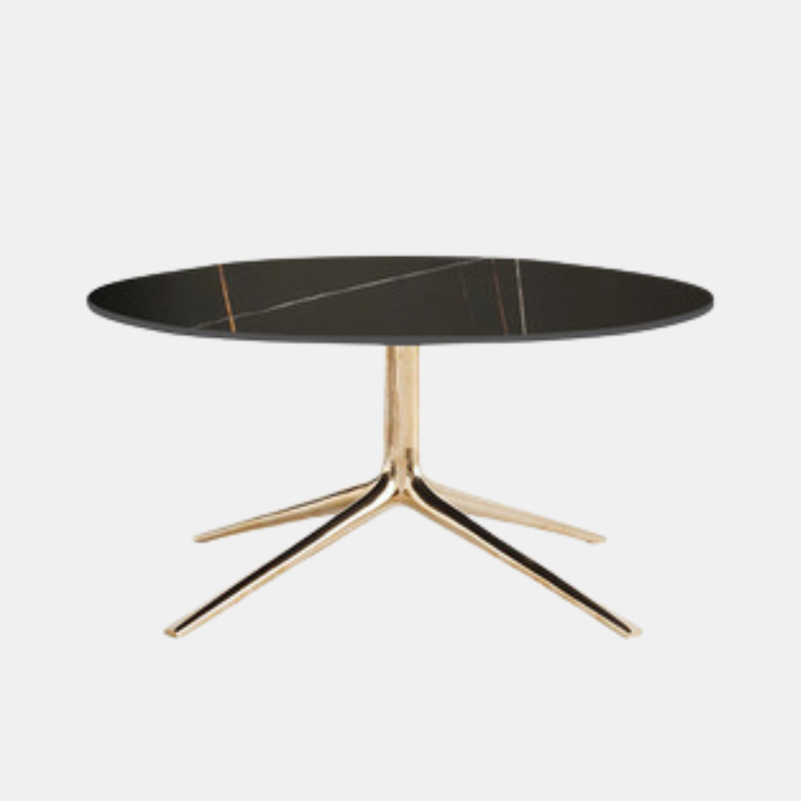 Garcia | Stone Coffee Table Round Black - Small | Shut the Front Door