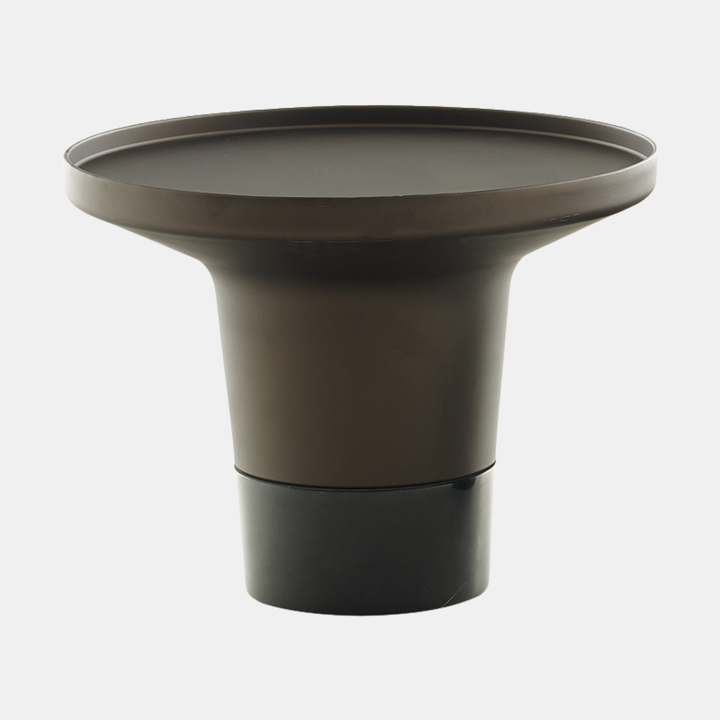 Garcia | Metal Coffee Table with Stone Base Espresso small | Shut the Front Door