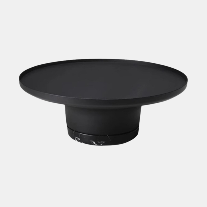 Garcia | Metal Coffee Table with Stone Base Black - Large | Shut the Front Door