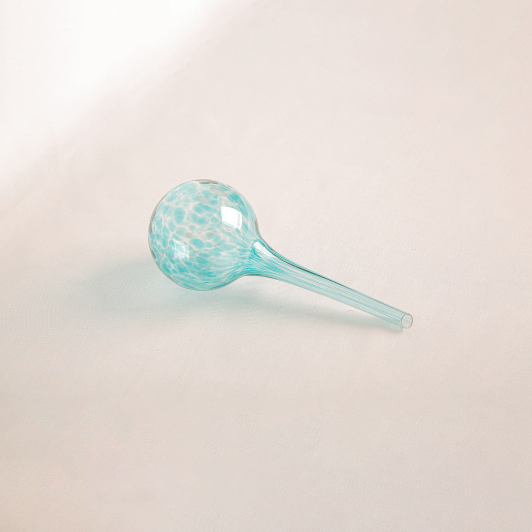 glass plant watering globes uk Glass Plant Feeder Small - Aqua