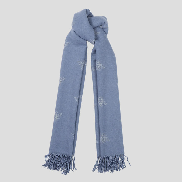 Antigone | Honey Bee Double Sided Scarf - Light Blue | Shut the Front Door