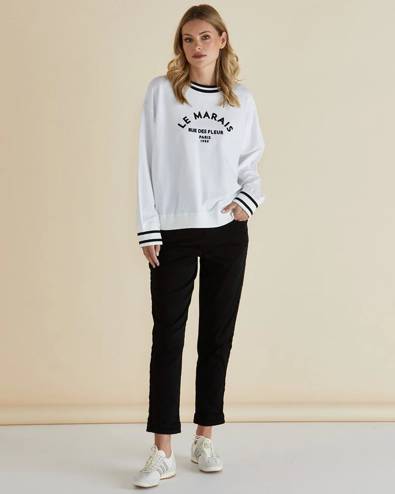 Betty Basics | Marais Sweat - White | Shut the Front Door