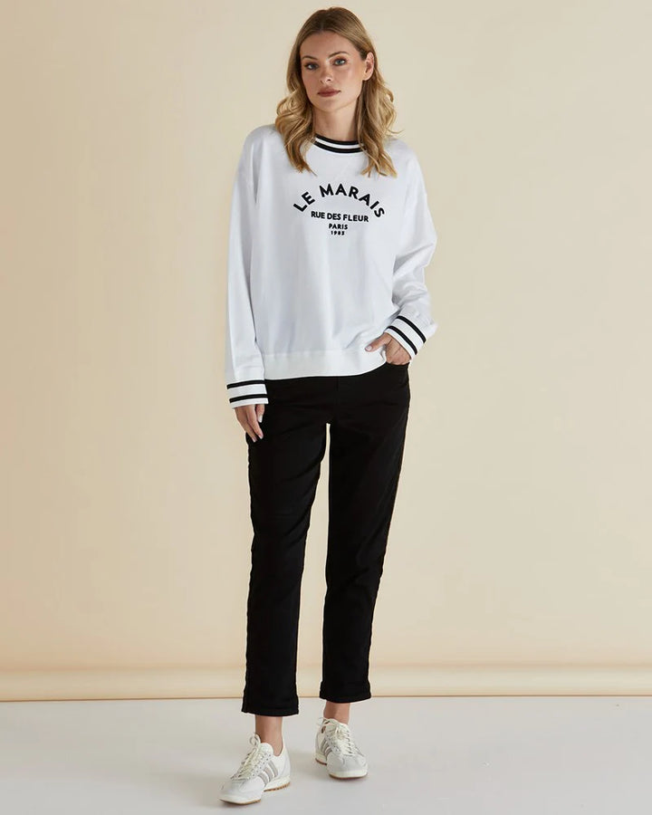 Betty Basics | Marais Sweat - White | Shut the Front Door