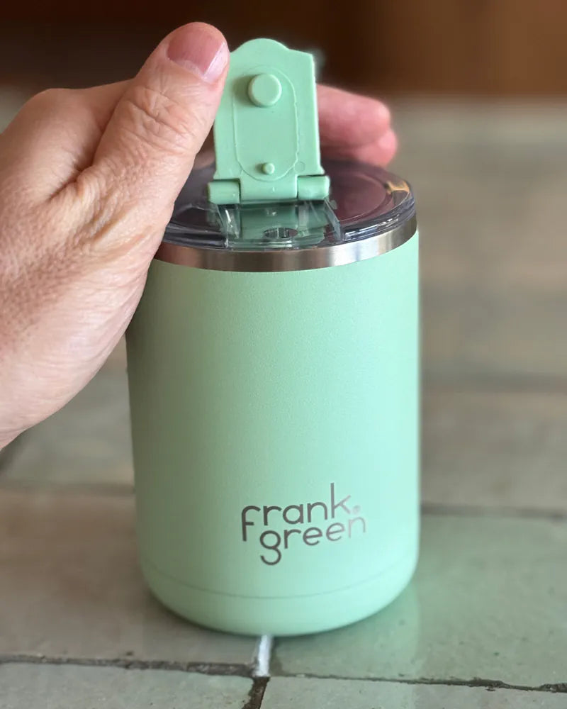 Frank Green | Ceramic Lined Coffee Cup 12oz Hinged Lid - Mint Gelato | Shut the Front Door