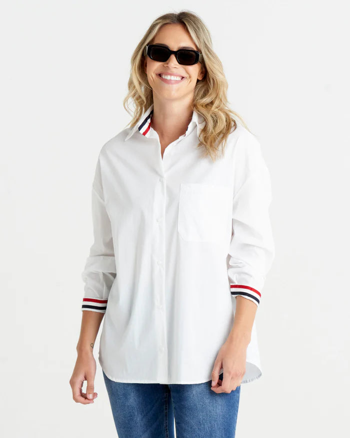 Betty Basics | Saskia Shirt - White | Shut the Front Door