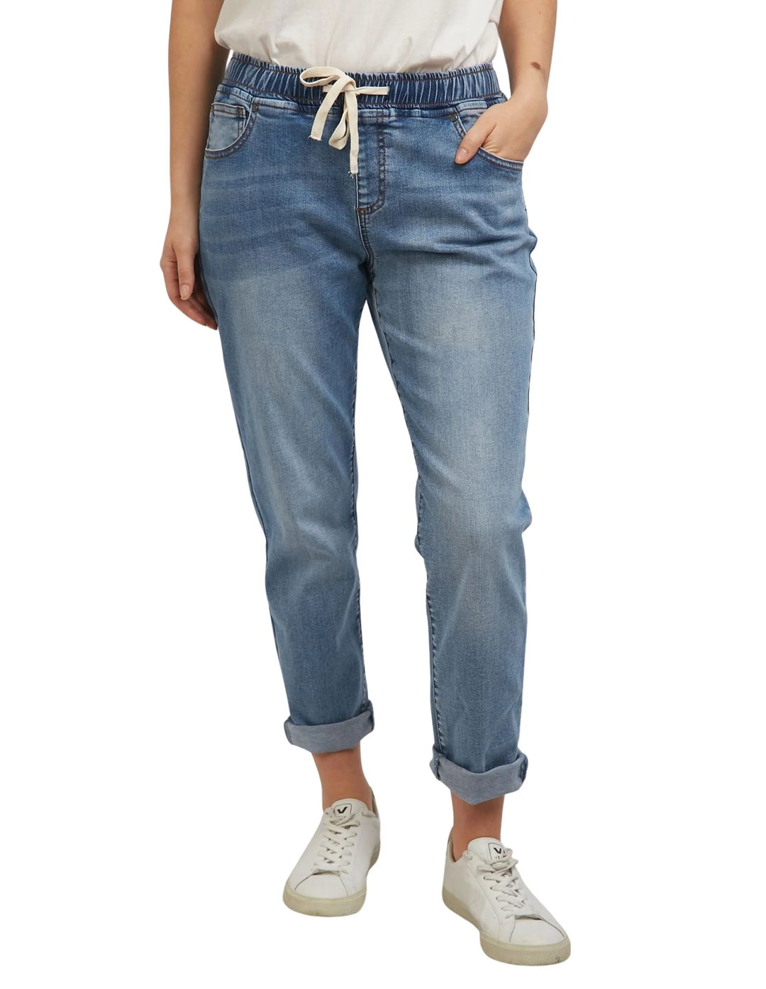 Foxwood | Juliette Taped Jogger - Light Blue | Shut the Front Door