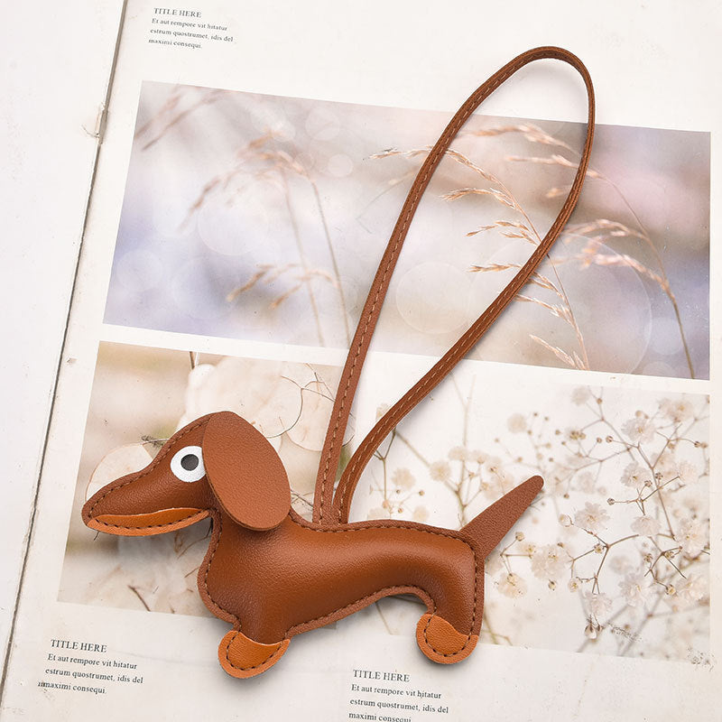 Antigone | Dachshund Bag Charm - Tan | Shut the Front Door