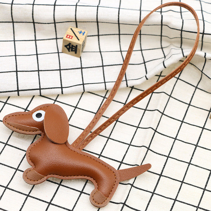 Antigone | Dachshund Bag Charm - Tan | Shut the Front Door