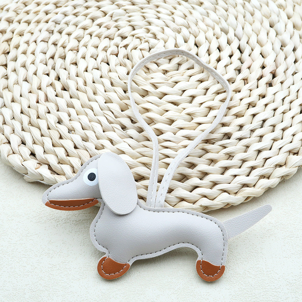 Antigone | Dachshund Bag Charm - White | Shut the Front Door
