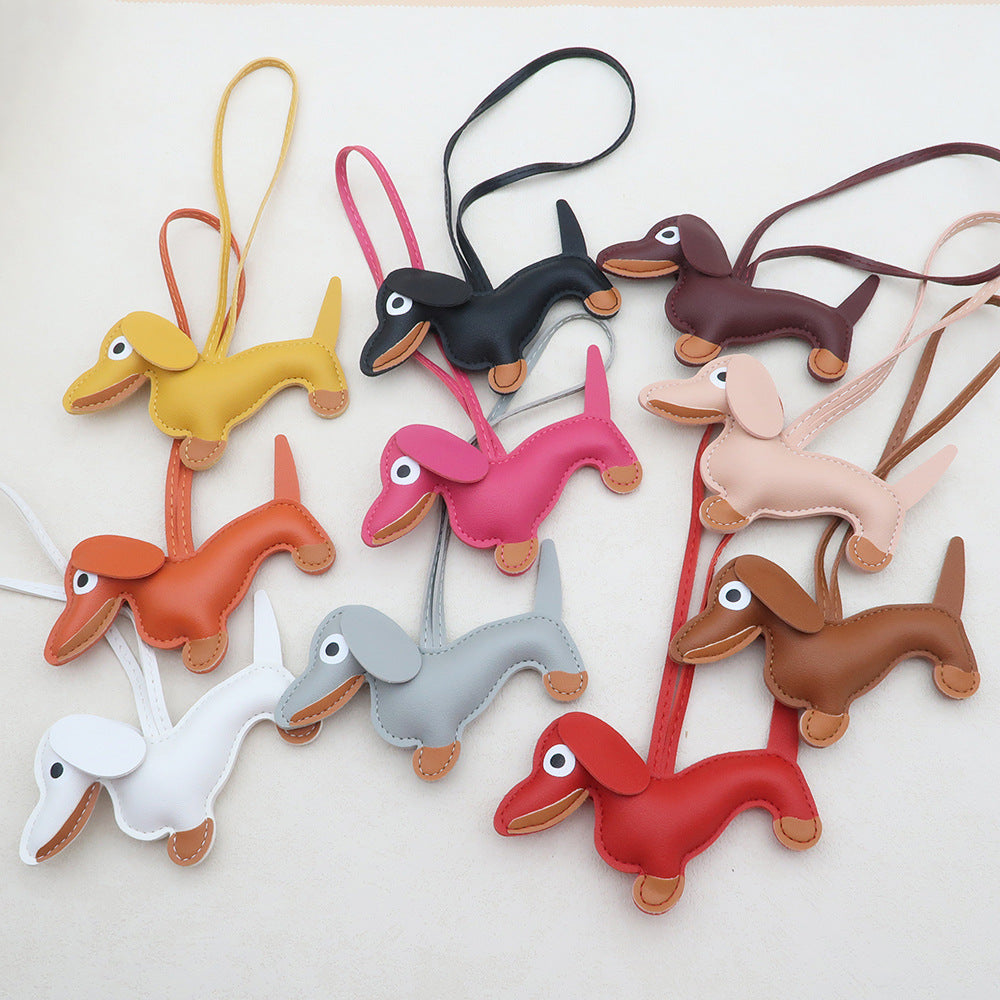 Antigone | Dachshund Bag Charm - White | Shut the Front Door