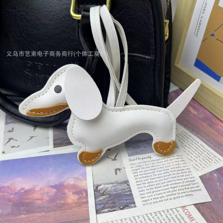 Antigone | Dachshund Bag Charm - White | Shut the Front Door