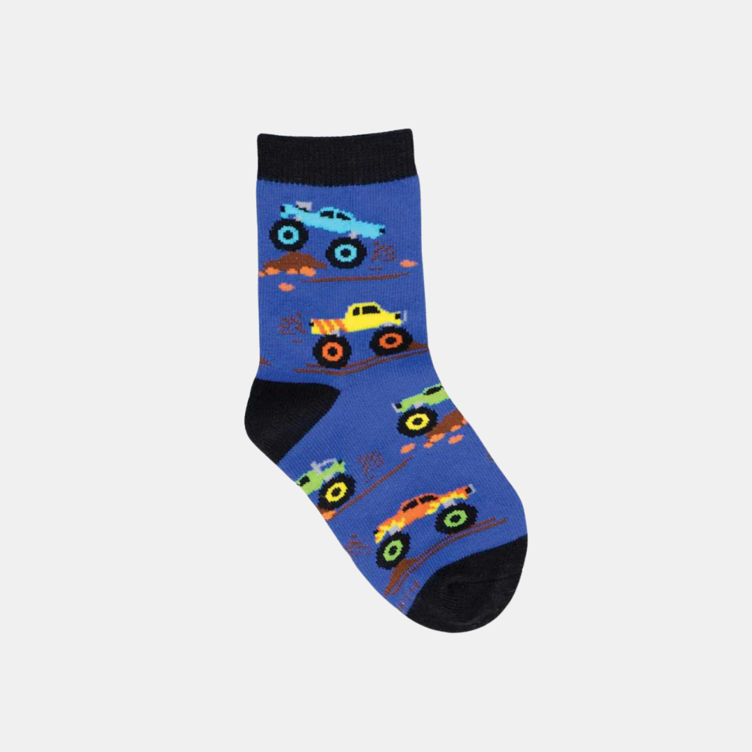 Socksmith | Socks Kids Monster Trucks - Blue 2-4 years | Shut the Front Door