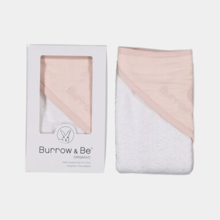 Burrow & Be | Baby Hooded Towel - Blush | Shut the Front Door