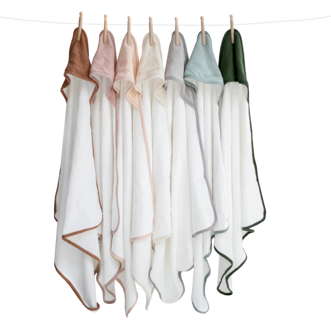 Burrow & Be | Baby Hooded Towel - Sage | Shut the Front Door