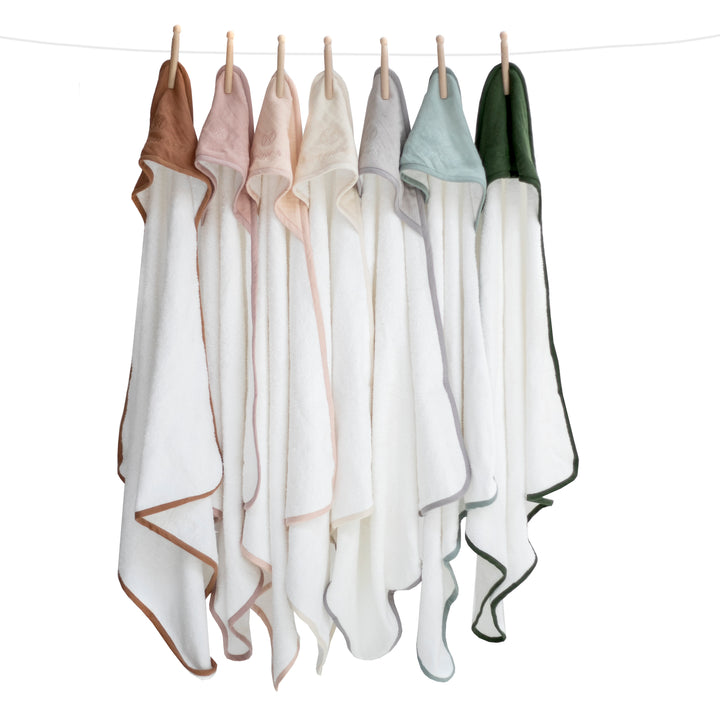 Burrow & Be | Baby Hooded Towel - Sage | Shut the Front Door