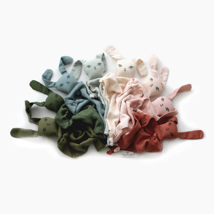 Burrow & Be | Muslin Bunny Comforter - Blush | Shut the Front Door