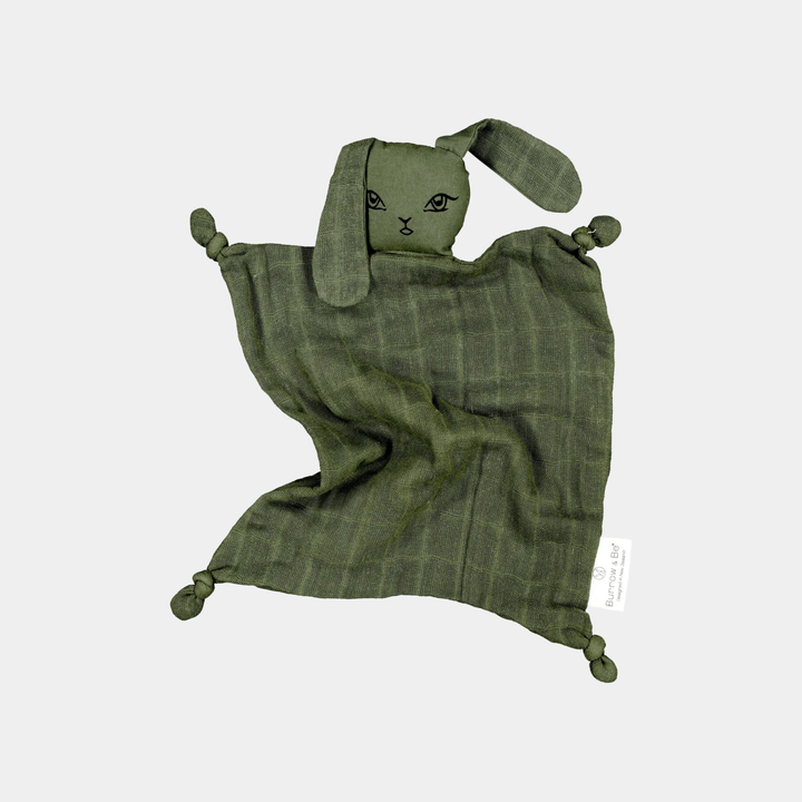 Burrow & Be | Muslin Bunny Comforter - Olive | Shut the Front Door
