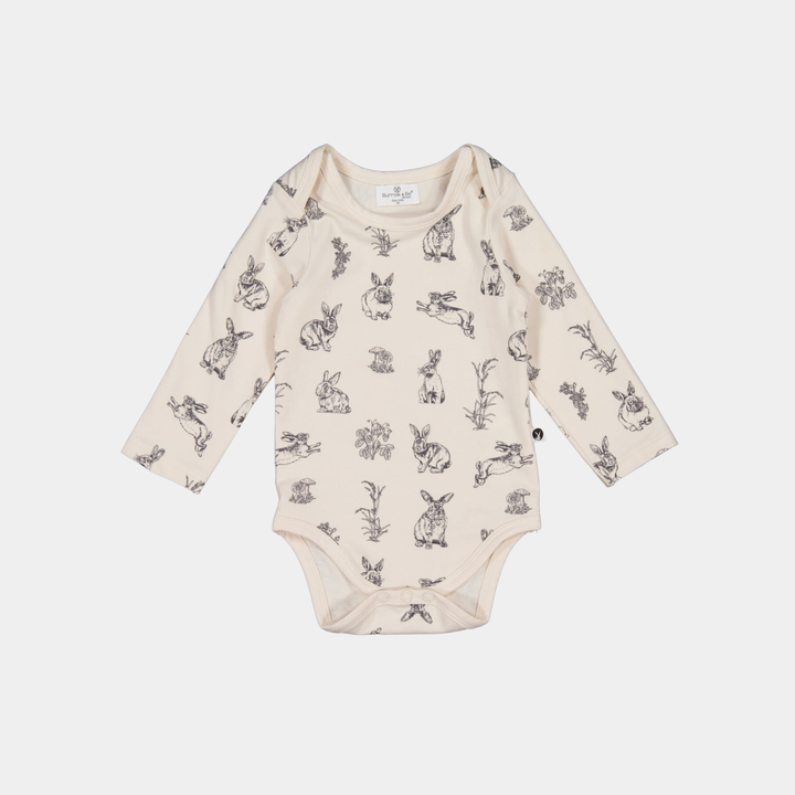 Burrow & Be | Almond Burrowers Long Sleeve Bodysuit - 3-6m | Shut the Front Door