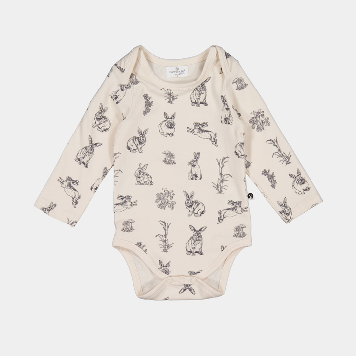 Burrow & Be | Almond Burrowers Long Sleeve Bodysuit - 6-12m | Shut the Front Door