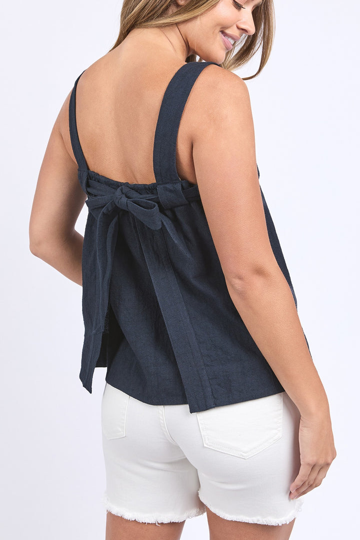 Foxwood | Lourdes Top - Navy | Shut the Front Door
