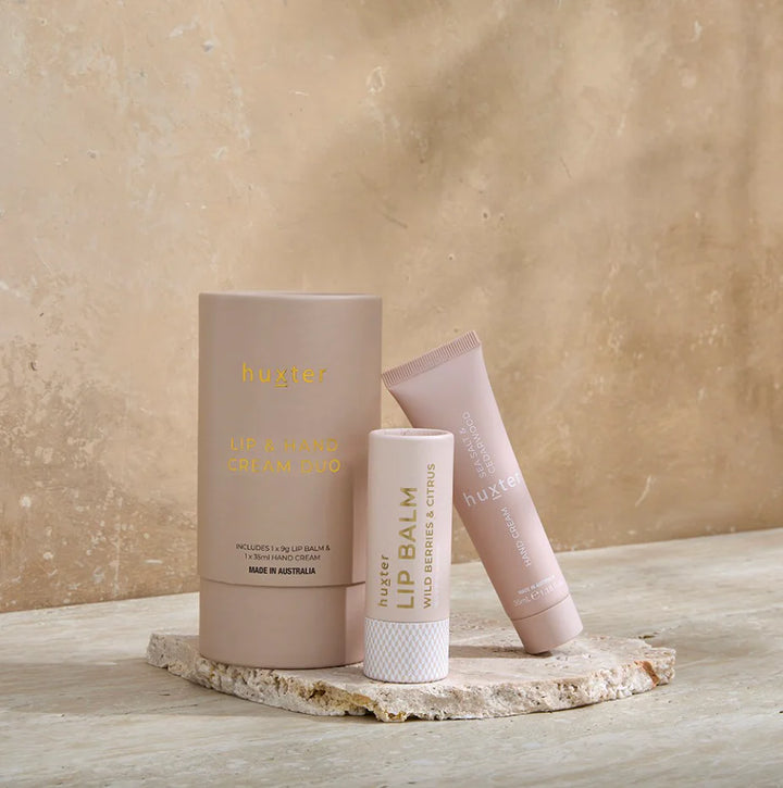 Huxter | Lip & Hand Cream Duo - Sea Salt & Cedarwood | Shut the Front Door