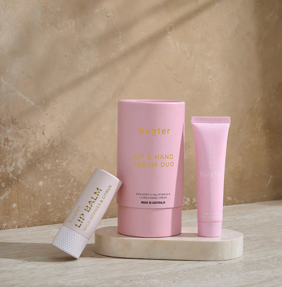Huxter | Lip & Hand Cream Duo - White Peony & Cashmere | Shut the Front Door