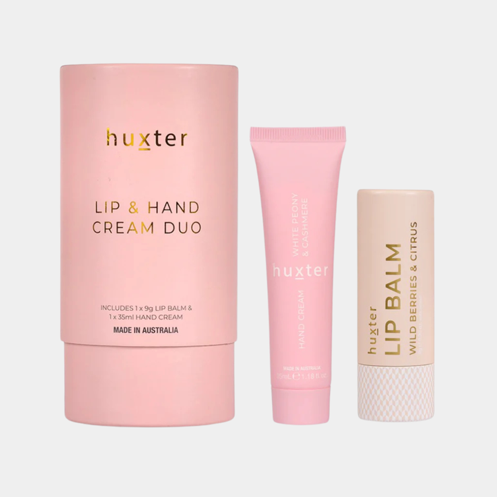 Huxter | Lip & Hand Cream Duo - White Peony & Cashmere | Shut the Front Door