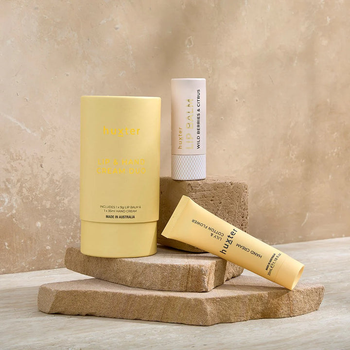 Huxter | Lip & Hand Cream Duo - Lily & Cotton Flower | Shut the Front Door