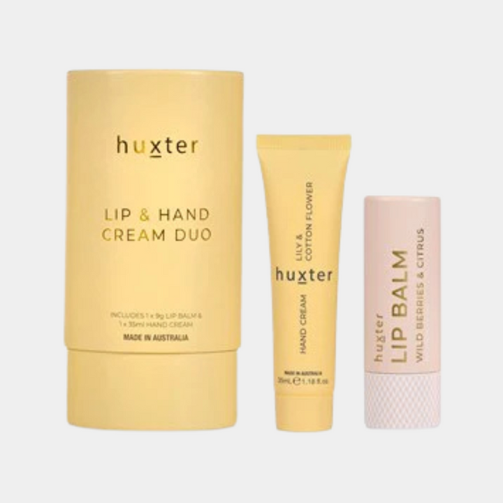 Huxter | Lip & Hand Cream Duo - Lily & Cotton Flower | Shut the Front Door