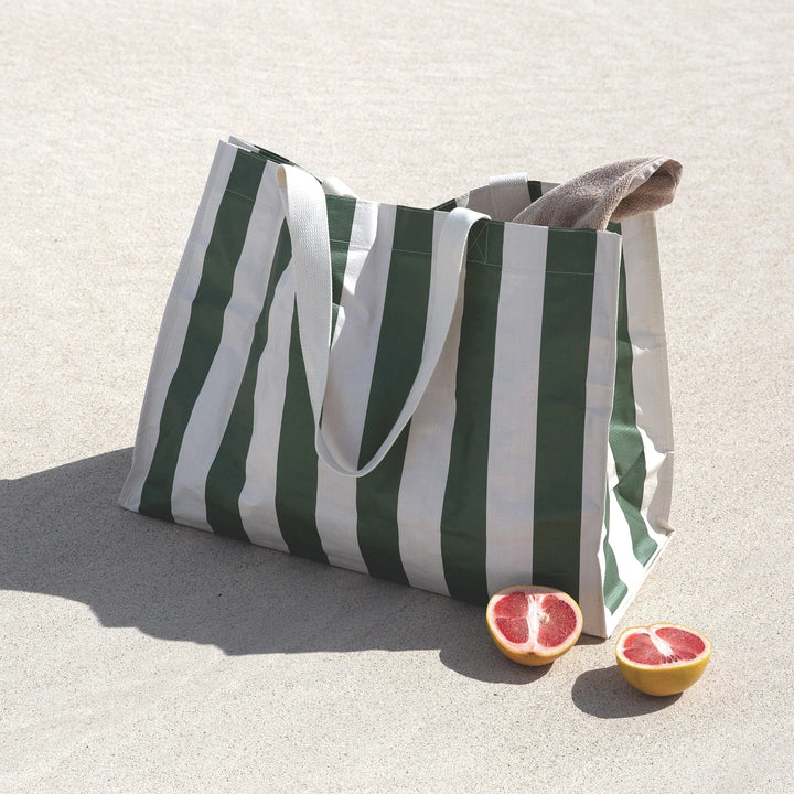 Sunnylife | Carry All Beach Bag - The Vacay Olive Stripe | Shut the Front Door