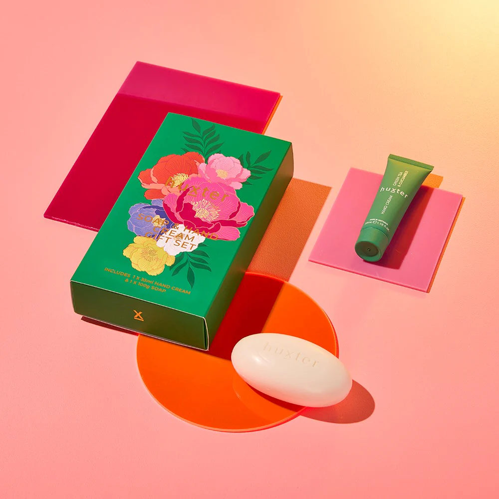 Huxter | Soap & Hand Cream Gift Box - Green Tea & Cucumber | Shut the Front Door
