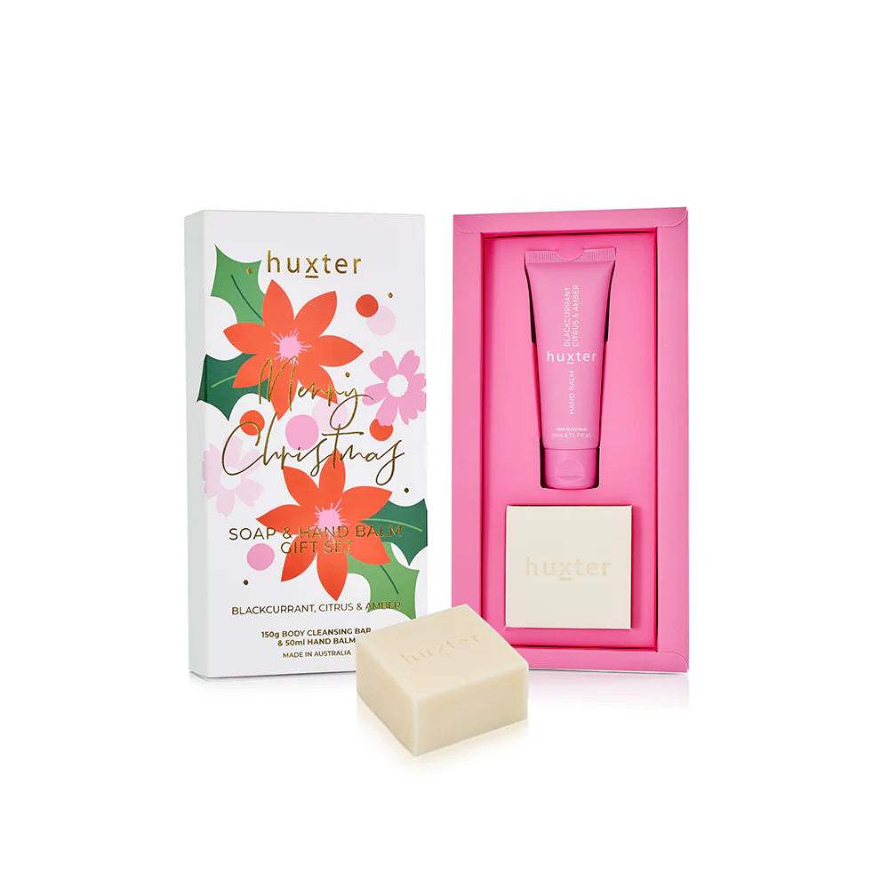 Soap & Hand Balm Gift Set - Xmas Flowers Collection