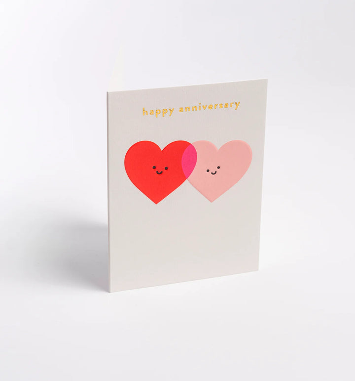 Lagom | Card Happy Anniversary Two Hearts Mini | Shut the Front Door