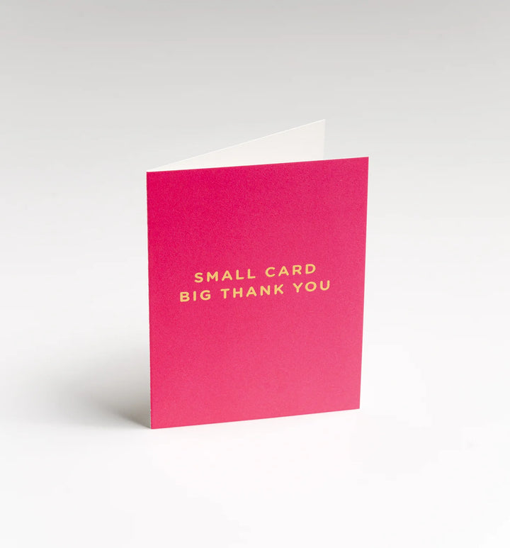 Lagom | Card Small Card Big Thank You - Pink Mini | Shut the Front Door