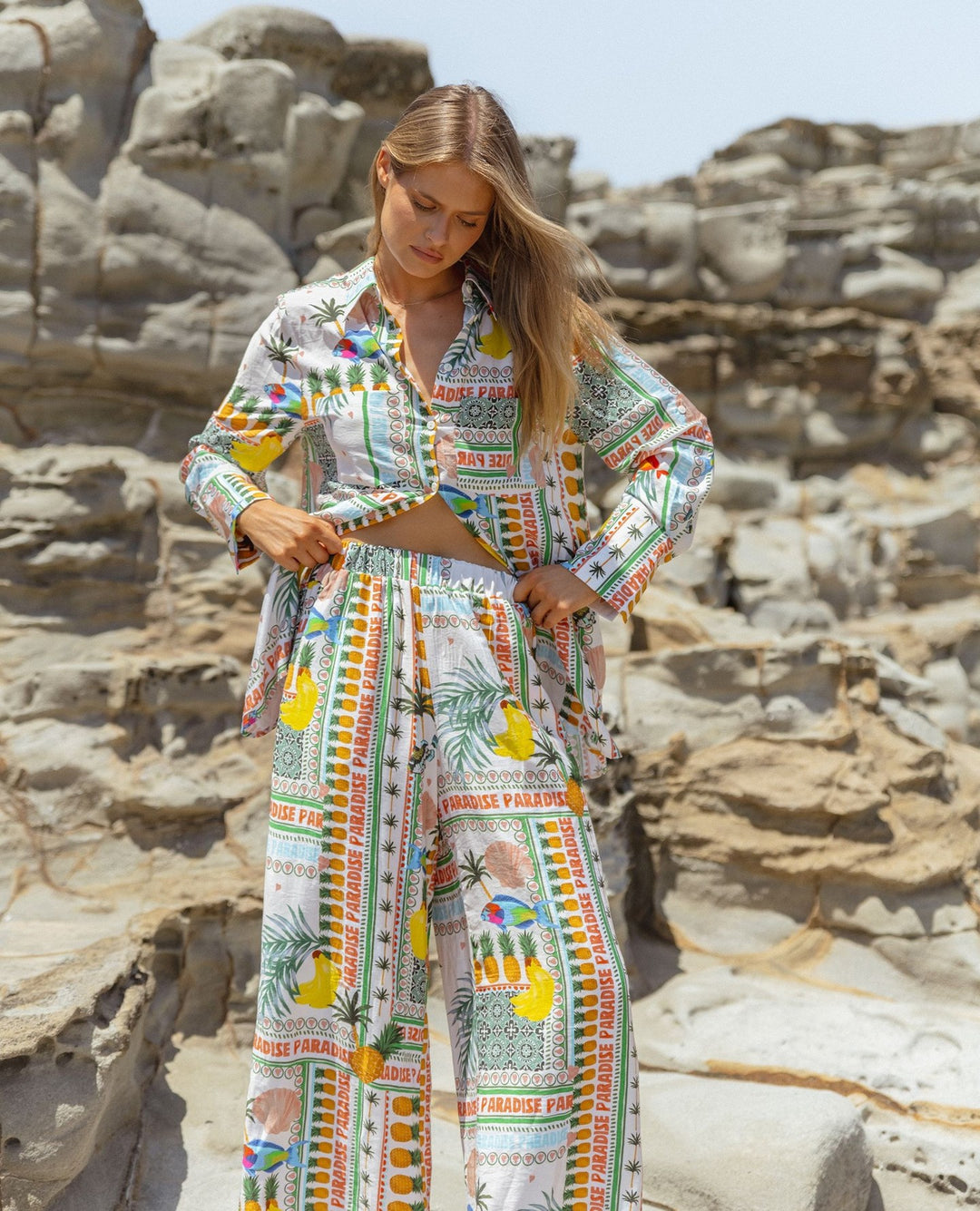 Betty Basics | Sable Wide Leg Pant - Paradise Print Multi | Shut the Front Door