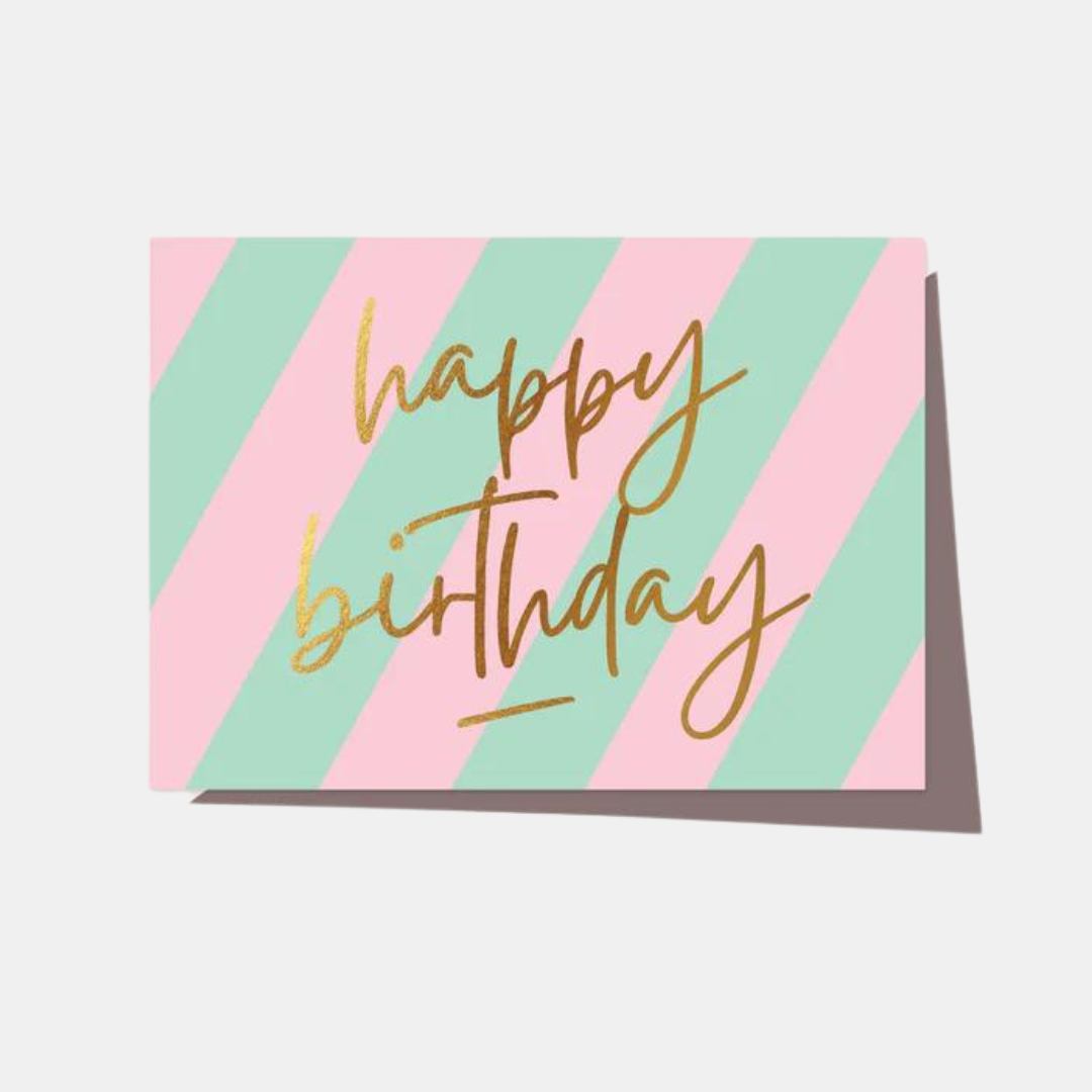 Elm Paper | Card Cabana Stripe Birthday | Shut the Front Door