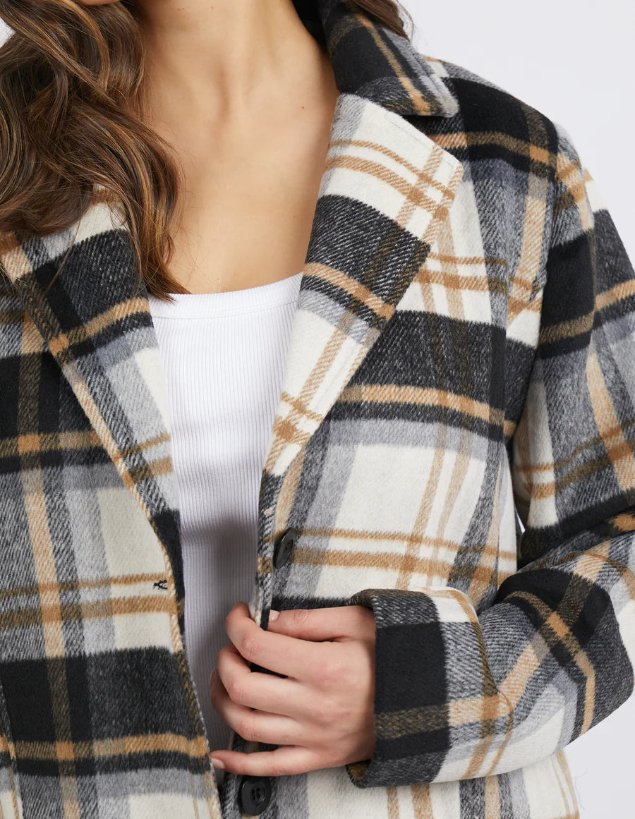 Foxwood | Catriona Coat - Check | Shut the Front Door