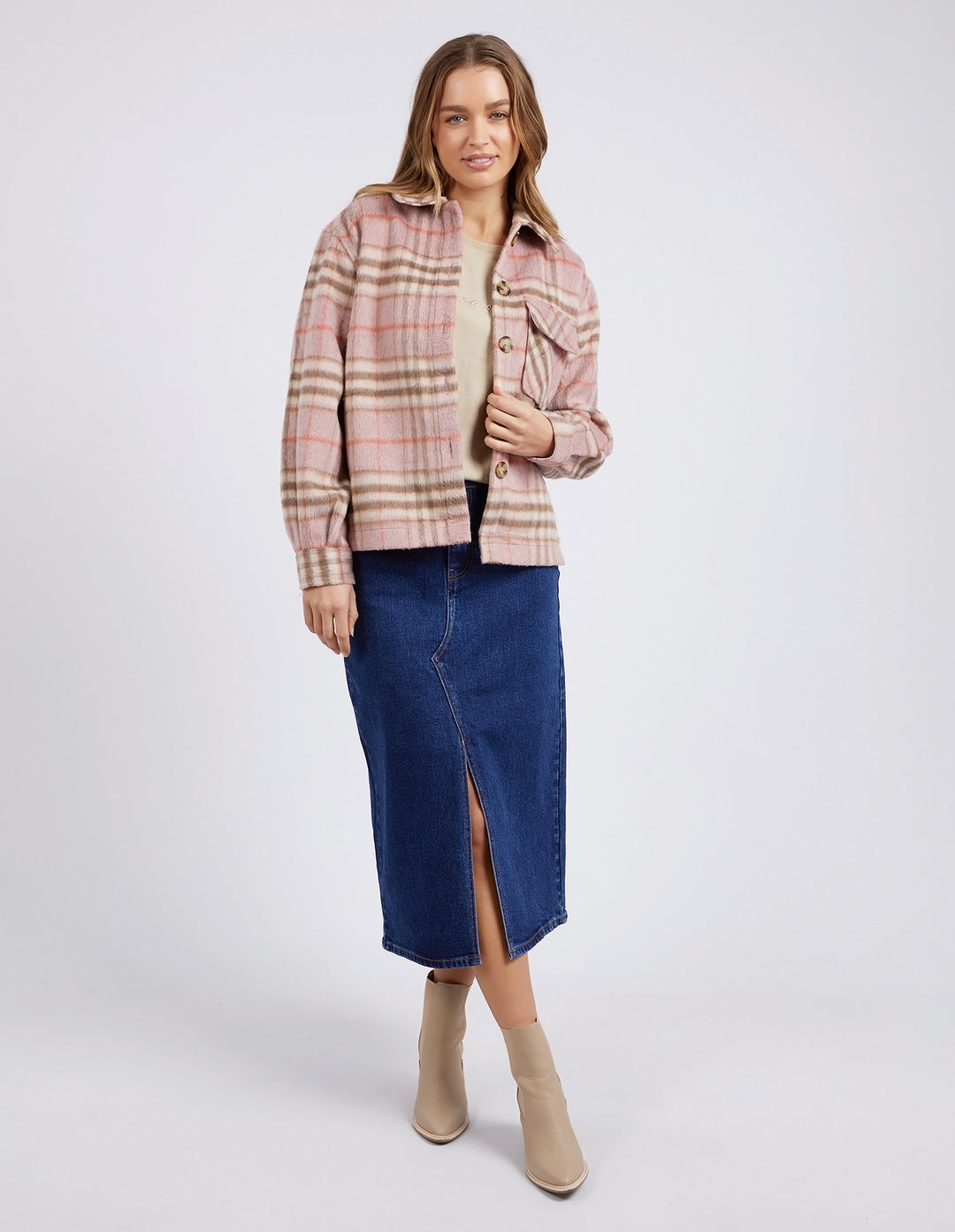 Foxwood | Frankie Check Jacket - Pink | Shut the Front Door