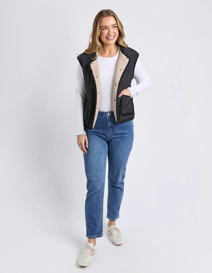 Foxwood | Alberta Vest - Black | Shut the Front Door