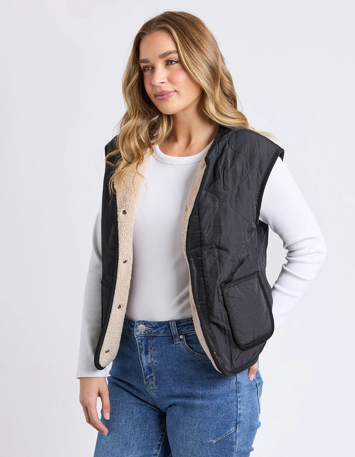 Foxwood | Alberta Vest - Black | Shut the Front Door